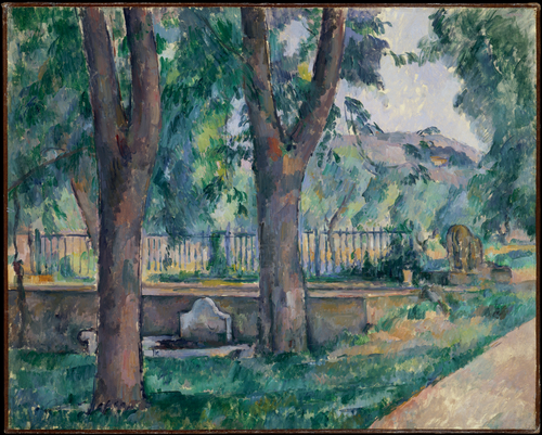 The Pool at the Jas de Bouffan - Paul Cezanne Painting